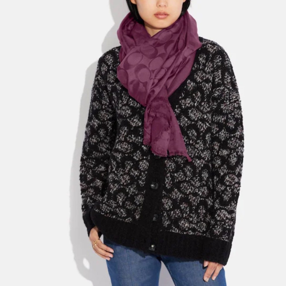 Coach Purple Scarf